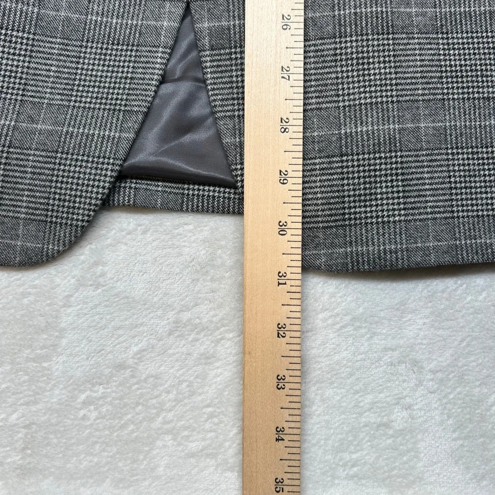 Michael Kors‎ Kent Sport Coat Mens 40R 40 Black White Plaid Stretch Classic $295
